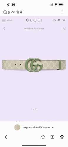 古奇 宽4.0Cm 新款 典藏细节与现代元素为gucci新推系列增添吸睛亮点。巧妙融入经典字母交织造型配件，以此致敬品牌创始人guccio Gucci先生。这款