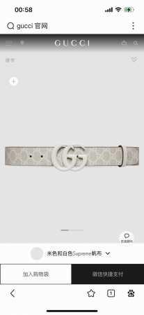 古奇 宽4.0Cm 新款 典藏细节与现代元素为gucci新推系列增添吸睛亮点。巧妙融入经典字母交织造型配件，以此致敬品牌创始人guccio Gucci先生。这款 - 点击图像关闭