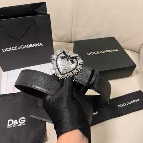 特 Dg，宽4.0Cm Dolce&Gabbana 新款男士鸵鸟纹腰带，搭配全新镀钌 Dg 交叉造型徽标搭扣