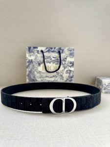 宽度3.5 Cm Dior 迪奥两面腰带款式迷人多样，采用多种材质精心打造，为各式廓形增添点睛之笔，彰显优雅醒目的气质。向迪奥钟爱的细节艺术致敬，彰显非凡的高雅