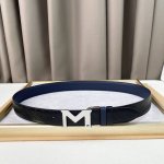 Montblan头层牛皮3.5Cm 年轻时髦！ 官网同步，纯铜金属标识。该皮带可调节，且能根据需要剪裁，达到修身效果。