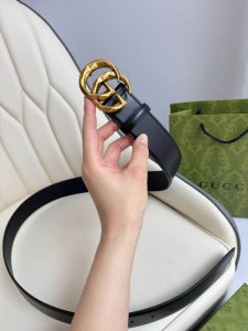 特 Gucci，原厂精密电渡扣头，意大利原厂皮，宽4.0Cm，代购级。