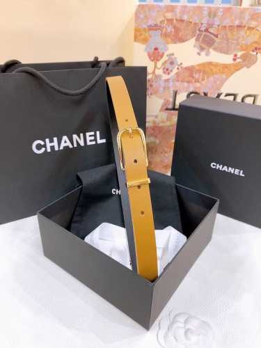 香奶奶Chanel 链条针扣 进口小牛皮腰带 黄铜金属 手感柔软 细腻 2.0Cm