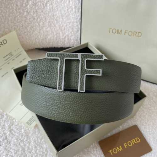 Tom Ford 汤姆福特。新品高端双面小牛皮，简约商务男士腰带，4.0Cm宽，双面使用，配原版包装