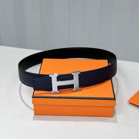 爱马仕平滑扣Esom皮、男士皮带，爱马仕3.8双头层牛仔配饰腰带。搭配经典精品扣 - 点击图像关闭