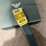 品牌 阿玛尼 新款进口小牛皮 手感细腻柔软 搭配纯钢自动精品钢扣 宽度 3.5Cm