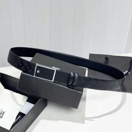 男士万宝龙柔软细腻，百搭大方，宽3.5Cm 、可裁剪款式 官网同步，商务休闲均可使用！ - 点击图像关闭