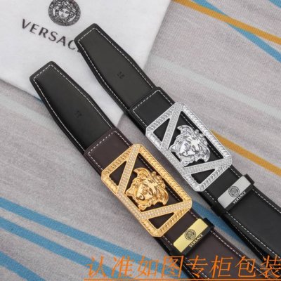 腰带皮带：范思哲原单牛皮腰带 男款皮带：材质百分百头层牛皮腰带保证真皮皮带，专柜原单品质、做工精细，时尚大牌，送人自用首选包装： 请认准如图专柜包装赠送打孔器手