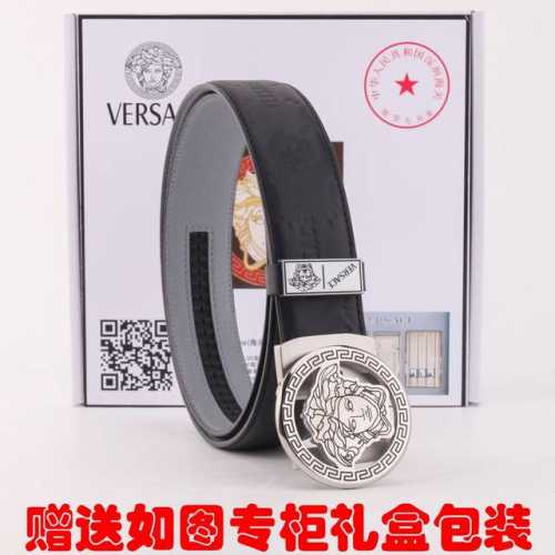 皮带：范思哲.Versace自动扣 腰带：百分百进口原厂头层牛皮，自动带身，滑道系列-保证真皮。24K纯钢扣永不掉色专柜同等质量， 送人自用首选 包装： 请认准