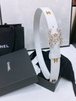 Chanel 24C 树脂水晶 Logo搭扣 黄铜金属进口胎牛皮平纹带身 饰有Cc小Logo手感柔软 细腻 3.0Cm