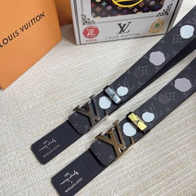 品名：Lv..路易..威登 材质：原单牛皮腰带 百分百头层牛皮腰带保证真皮，24K纯钢扣，专柜原单品质、做工精细，时尚大牌，送人自用首选 包装： 请认准如图专柜