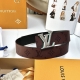 P： DDD L0Uis Vuitt0N 今季新品 男士原單腰帶 寬度40毫米 進口小牛皮面飾有字母壓紋質感圖案 進口小牛皮配色底 搭配新款五金 可雙面佩戴 適