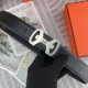 Hermes爱马仕 男士双面皮腰带38Mm 双面进口花纹皮压制。可双面使用 专柜走线 搭配新款扣