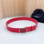 特 4.0Cm 香奈儿官网新款，双面头层牛皮皮料，长度：.75.80.85.90.95.100.105欧，铜五金扣原版开模定制庆祝]