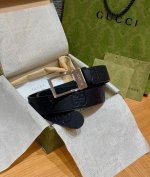 G家顶級品质 原版復刻出品 寬度3.5 於經典之中融入新意 带身进口荔枝纹压有双G标识 原厂牛皮底 搭配方形镂空字母扣 对版专柜 顶级