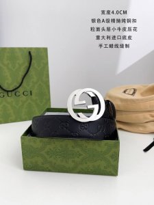 古奇 最新经典款 专柜在售款式 宽度4.0 代购货Jghj93280 要便宜的可搭配普通扣头 原厂压花 原厂底皮 高端品质 无需多言 手工蜡线缝制 扣头 纯铜