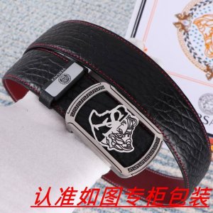 品名：Versace.范思哲原单 材料：百分百头层牛皮，保证真皮。24K纯钢扣双面可用专柜同等质量， 送人自用首选包装： 请认准如图专柜包装，赠送打孔器，银联发