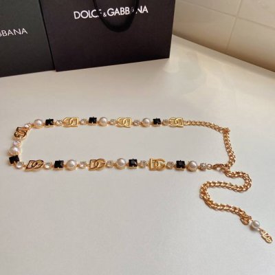 D&G 杜嘉 班纳Dg 徽标与水钻腰带精品，