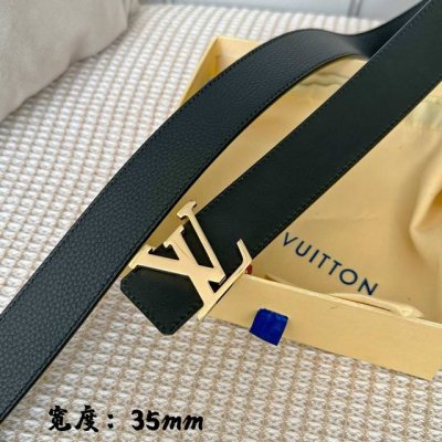 原版包裝 L0Uis Vuitt0N 驢家原單腰帶 寬度35毫米 腰帶採用一面荔枝紋Togo皮內襯一面進口小牛皮底 搭配经典五金 可雙面佩戴 經久耐用 時尚百搭