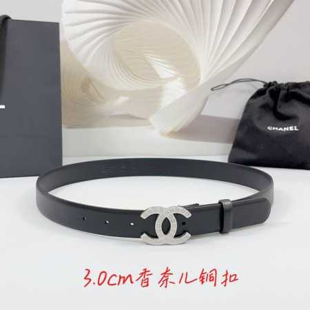 特 3.0Cm 香奈儿腰带，双面头层牛皮皮料，长度：.75.80.85.90.95.100欧，铜五金字母扣原版开模定制庆祝] - 点击图像关闭