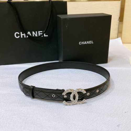 特 Chanel 23p Cc 水钻 麻花金 与银 Logo扣. 进口羊皮腰带 3.0Cm精品 精致 典雅