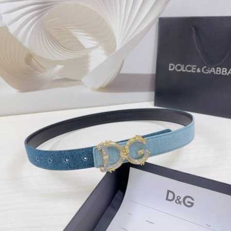3.0Cm D&G杜嘉班纳腰带，专用牛仔布搭配头层牛皮皮料，长度：.75.80.85.90.95. 欧，铜五金扣原版开模定制庆祝] - 点击图像关闭
