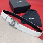 Chanel 24C 链条 水钻 字母logo铜扣 小牛皮腰带 双面头层牛皮 3.0Cm 独家！