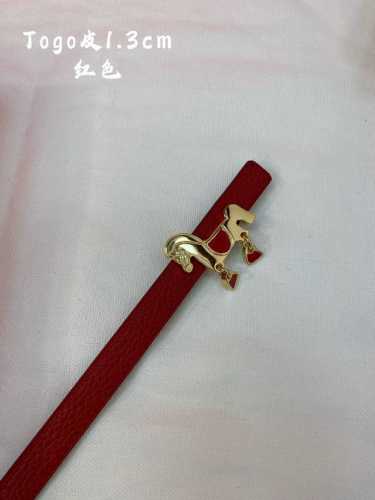 官网同步-Hermes-Glenan皮帶扣&雙面皮腰帶 13Mm 鍍鈀金属皮带扣 小牛皮双面腰带