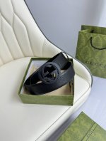 特 Gucci，原厂精密电渡扣头，意大利原厂皮，宽4.0Cm，代购级。