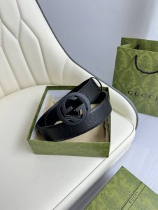 特 Gucci，原厂精密电渡扣头，意大利原厂皮，宽4.0Cm，代购级。