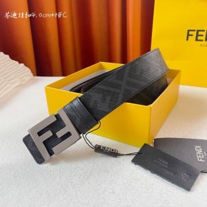 特 Fendi.芬迪 全套包装 男女同款系列 经典印花搭配头层小牛皮，双f字母精品挂扣，宽4.0Cm，时尚百搭