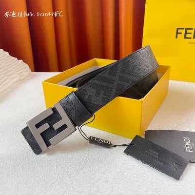 特 Fendi.芬迪 全套包装 男女同款系列 经典印花搭配头层小牛皮，双f字母精品挂扣，宽4.0Cm，时尚百搭