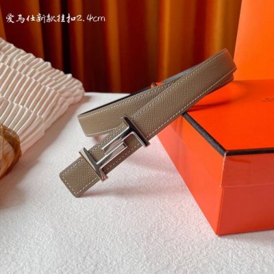 特 女神必备 Hermes㊣ 原单爱马仕，宽2.4Cm进口原版皮带身，双面可两面用，精品电镀五金 ！