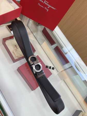 好物集合 Salvatore Ferragamo菲拉格慕男士3.5Cm精致专柜版型双圈马蹄金属扣，头层牛皮双面用百搭大气单品。6524 - 点击图像关闭