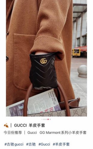新款独家首发古驰Gucci 原单品质 官网同步女士新款高档羊皮手套女神首选 不可错过百分百选用进口羊皮 皮质细腻柔软 认准进口羊皮特有手感羊绒内里保暖更佳 原版