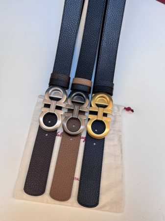 特 Ferragamo 菲拉格慕 宽度:3.5Cm 带身双面进口小牛皮 支持芯片扫码 长度可自行裁剪 让你体验专柜般的感觉 经典款升级版更深层体验 360度无死 - 点击图像关闭