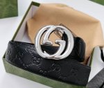 特 Gucci.古驰 全套包装 3.8Cm进口小牛皮压花, 专柜正品1:1完美复刻. 原版底皮, 采用热压印技术的Gucci Signature皮革精制而成，触