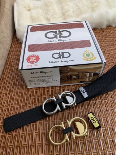 品名：菲拉格幕 原单皮带 材质：原单牛皮腰带 百分百头层牛皮腰带保证真皮，24K纯钢扣，专柜原单品质、做工精细，时尚大牌，送人自用首选 包装： 请认准如图专柜包