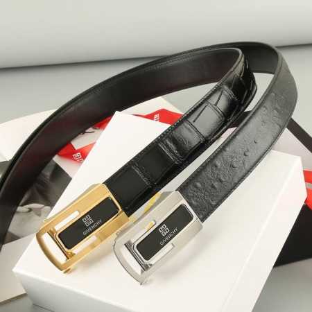 特 纪梵希 头层牛皮自动带 宽3.5Cm 官网同步，不锈钢金属标识，适合商务低调人士！自动扣款式 - 点击图像关闭
