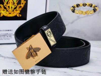 皮带：古奇.Gu...Cci原单 腰带：百分百头层牛皮，保证真皮。24K纯钢扣双面可用专柜同等质量， 送人自用首选 包装： 请认准如图专柜包装，赠送打孔器，银联