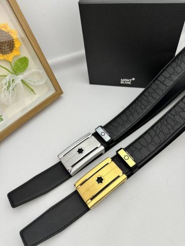 品名：万宝龙 Montblanc 材质：原单牛皮腰带 百分百头层牛皮腰带保证真皮，24K纯钢扣，专柜原单品质、做工精细，时尚大牌，送人自用首选 包装： 请认准如