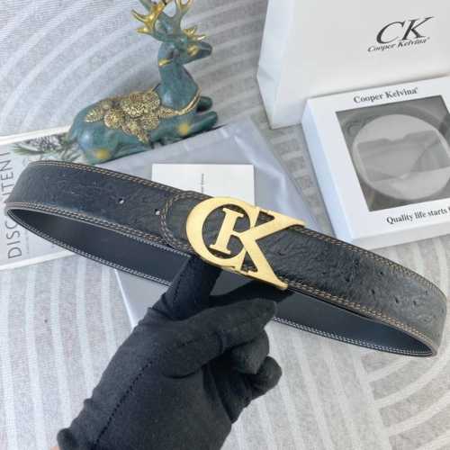 Ck 特种皮腰带系列 ，原厂五金精品不锈钢扣，手感柔软舒适 宽3.8Cm。
