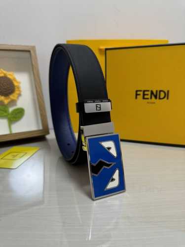 品名：芬迪 Fendi 原单 材质：原单牛皮腰带 百分百头层牛皮腰带保证真皮，24K纯钢扣，专柜原单品质、做工精细，时尚大牌，送人自用首选 包装
