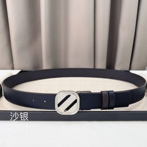 杰尼亚，头层牛皮 宽3.5Cm 官网同步，纯铜金属标识，适合商务低调人士！