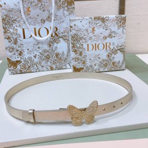 特P190 Dior 24早春 MéTamorphose 腰 20 毫米黑色光滑牛皮革 超級火蝴蝶搭扣系列