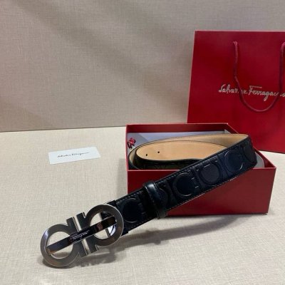 Salvatore Ferragamo菲拉格慕 3.5Cm定制款男士皮带 自行选择搭配 双面头层牛皮，真材实料 很有质感 时尚经典不失风范 可自行裁剪！