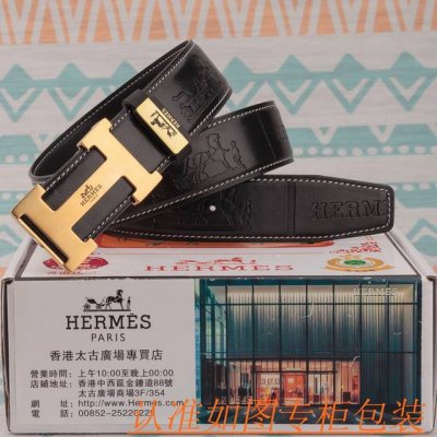 腰带皮带：爱玛仕原单牛皮腰带 男款皮带：材质百分百头层牛皮腰带保证真皮皮带，专柜原单品质、做工精细，时尚大牌，送人自用首选包装： 请认准如图专柜包装赠送打孔器手