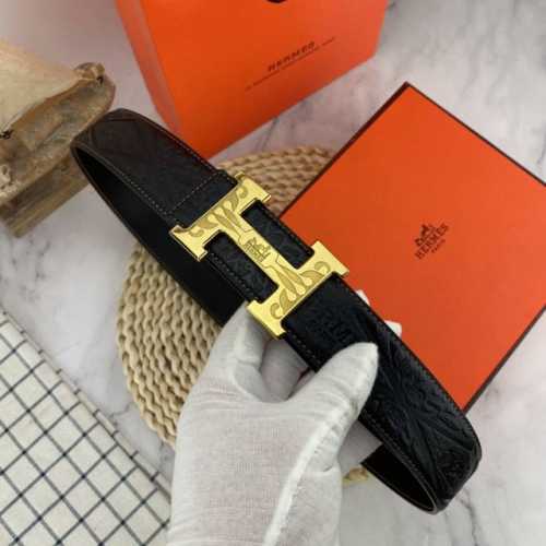 爱马仕 特种皮腰带系列 ，原厂五金精品不锈钢扣 手感柔软舒适 宽3.8Cm。
