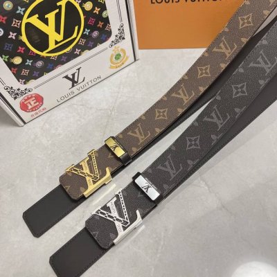 品名：Lv..路易..威登原单 材质：原单牛皮腰带 百分百头层牛皮腰带保证真皮，24K纯钢扣，专柜原单品质、做工精细，时尚大牌，送人自用首选 包装： 请认准如图