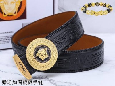 皮带 范思哲.Ver 原单 腰带 百分百头层牛皮 保证真皮 24K纯钢扣双面可用专柜同等质量 送人自用首选 包装 请认准如图专柜包装 赠送打孔器 银联发票 宽度